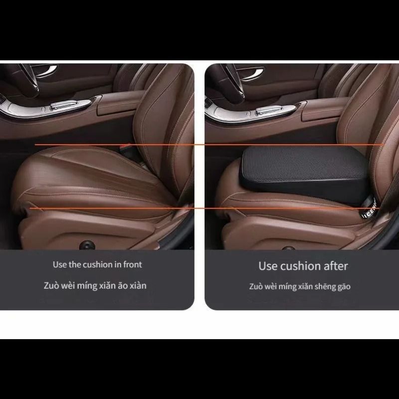 Ergonomic Car Seat Booster Cushion for Short Drivers with Sloped Comfort Design