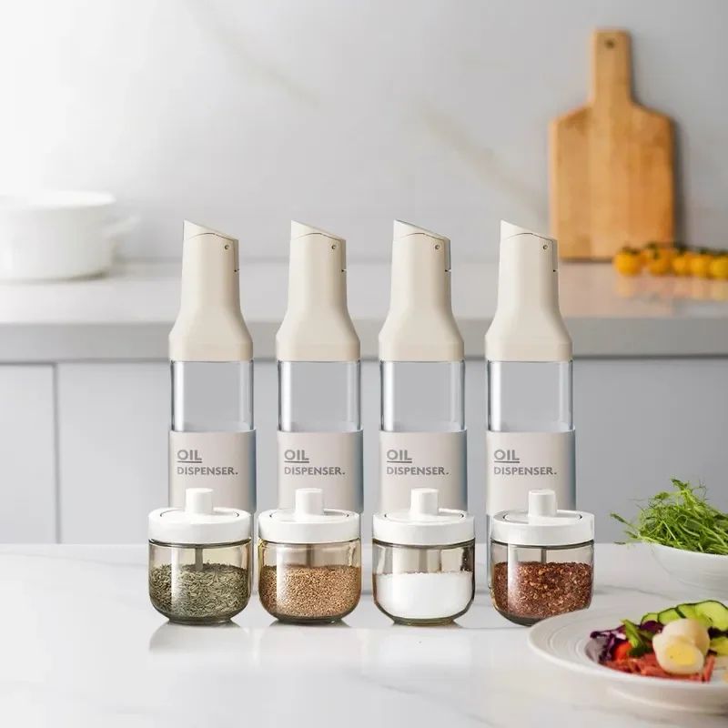 500ml Glass Oil Dispenser Bottle Leak Proof Kitchen Container