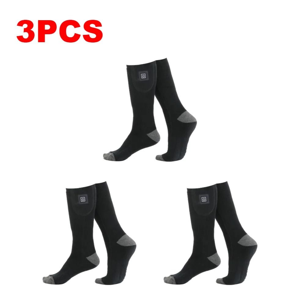 Electric Heated Socks 3 Level Temperature Winter Warm Long Anti-Slip Socks (No Battery)