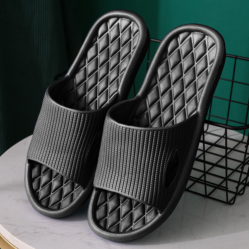 Summer Indoor Skid Proof Soft Home Slippers, Couple Bathroom Slippers Sandals, Men Women Flip Flops Flat Shoes