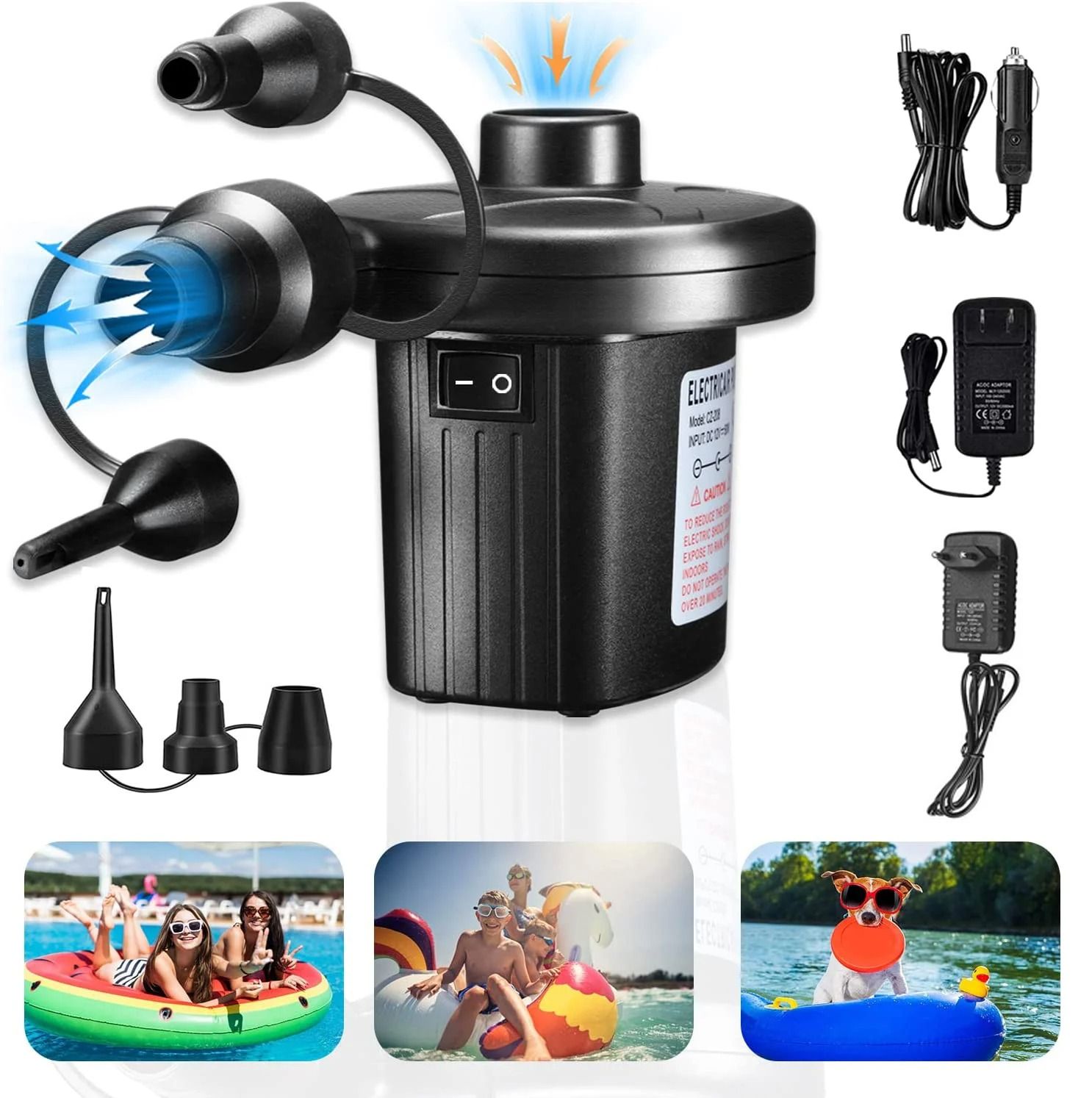Mini Electric Inflatable Air Pump for Mattress Pool and Camping