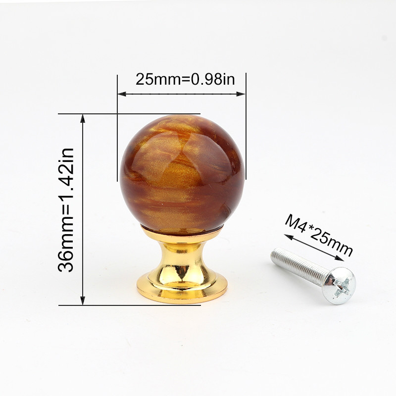 Amber Shell Tiger Eye Cabinet Handles Gold Drawer Knobs Luxury Furniture Pulls