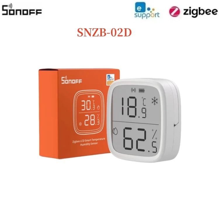 Zigbee Temperature and Humidity Sensor with LCD Screen Smart Home Monitoring