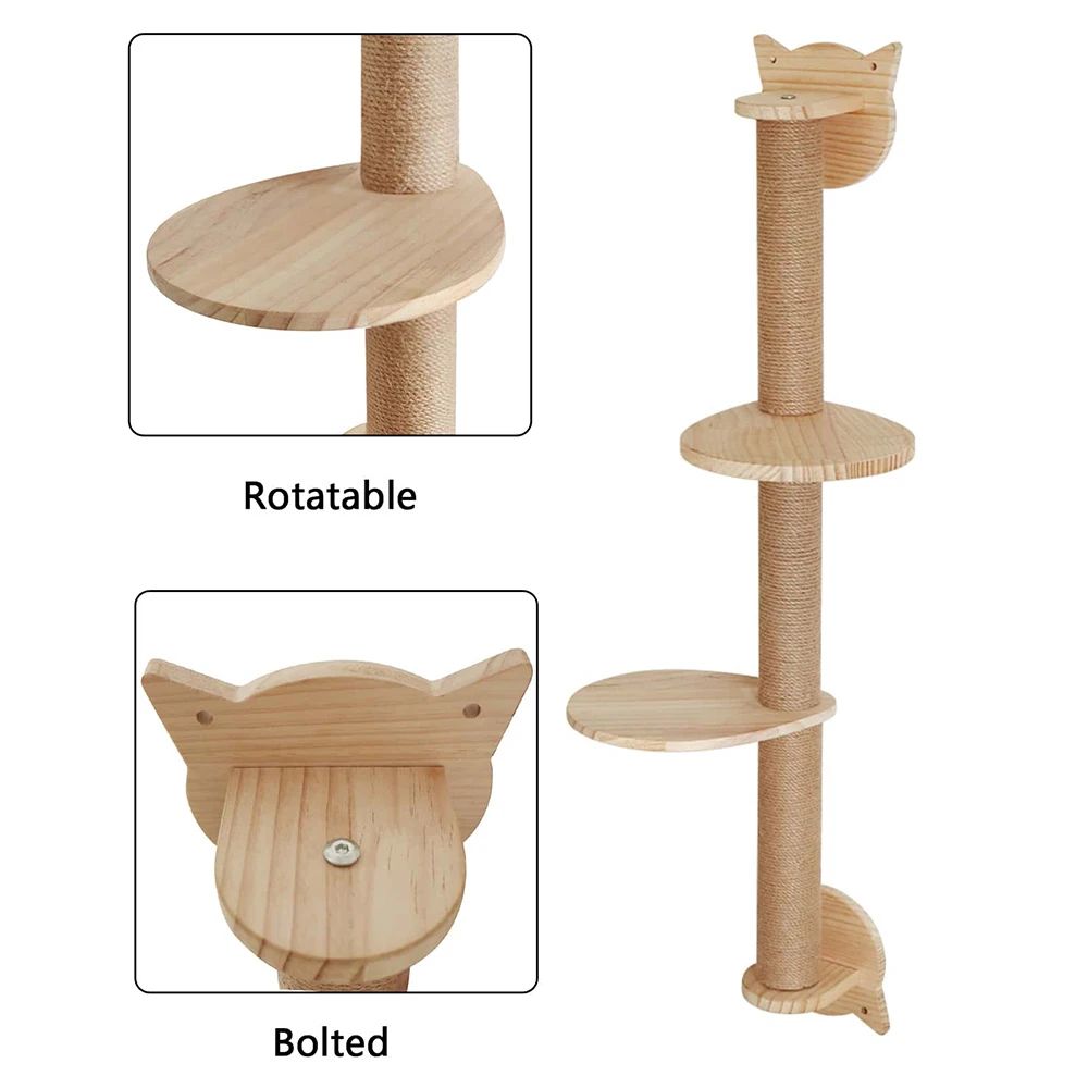 Wall Mounted Cat Tree with Hammock