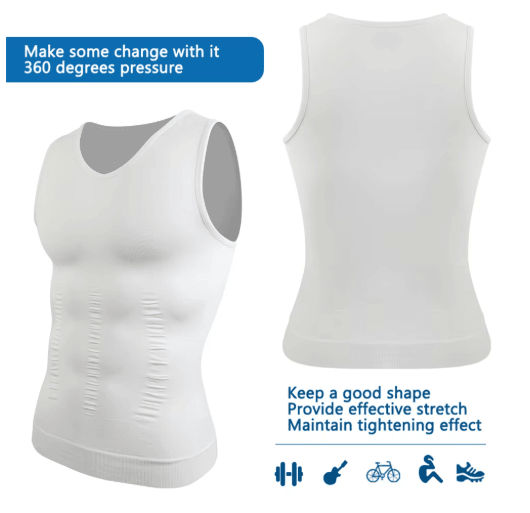 Compression Slimming V-Neck Shapewear Tank Tummy Control Muscle Base Layer