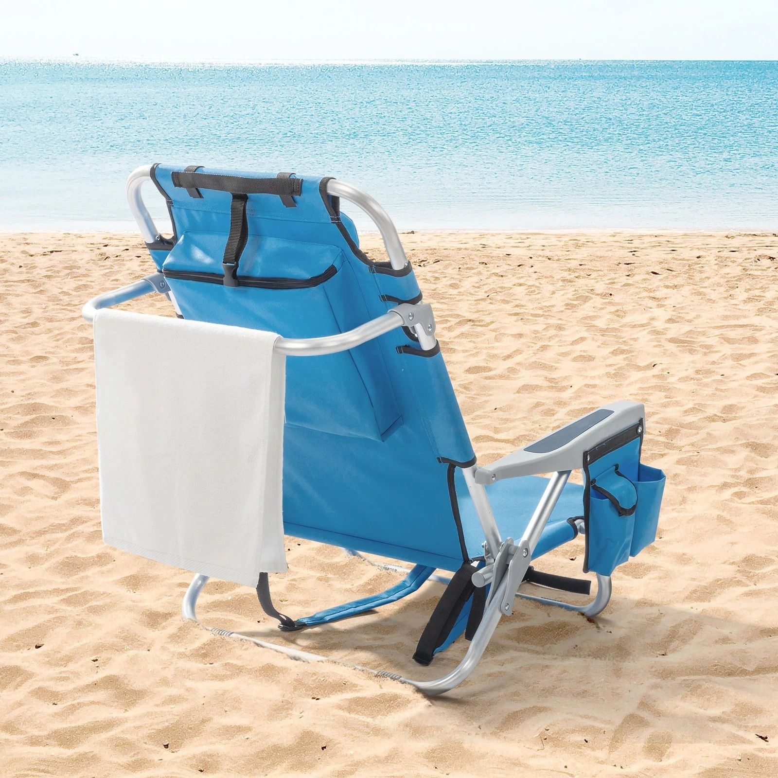 Heavy Duty Folding Reclining Chair for Beach, Camping & Outdoor Activities – Aluminum Frame