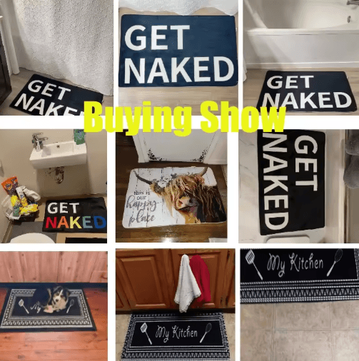 Absorbent Wooden Print Door Mat – Washable Non-Slip Entryway Rug