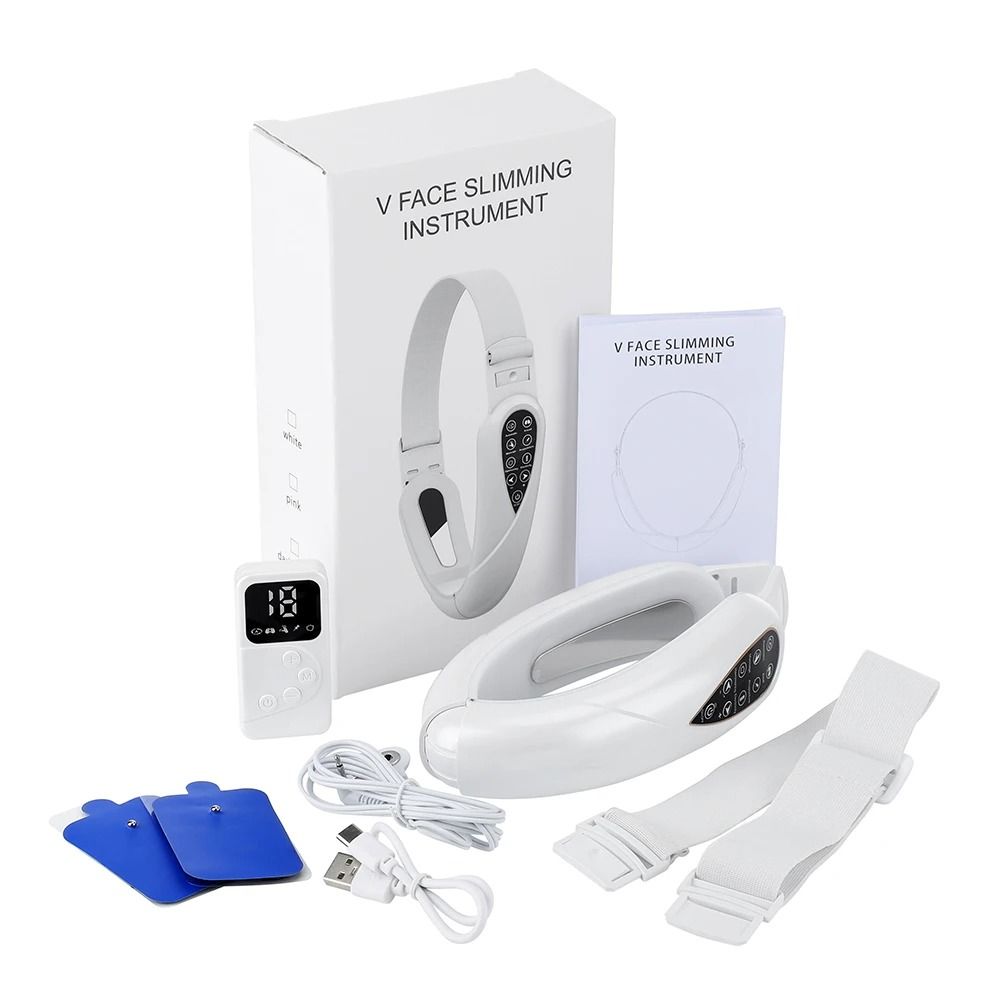Face Lifting Device Red Light Skin Rejuvenation V Face Massager Double Chin Lift Up Remote Control