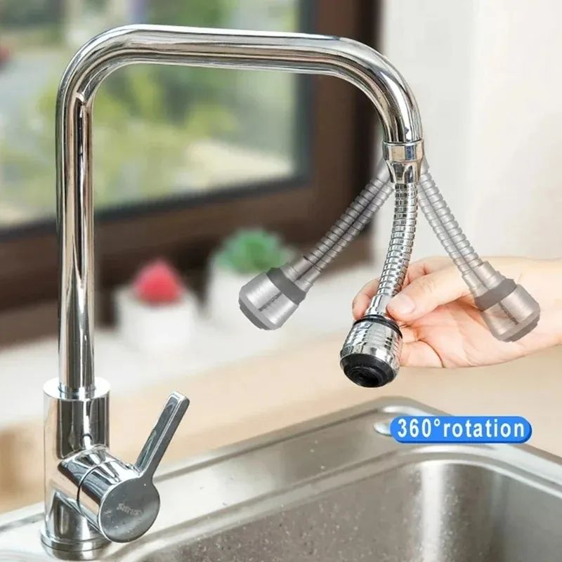 360 Rotating Kitchen Faucet Sprayer Attachment, Anti-Splash Faucet Extender with Universal Tap Nozzle