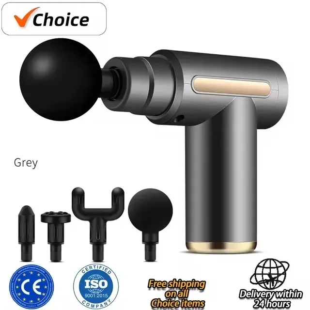 Massage Fitness Equipment Neck Grab Fascia Gun, USB Mini Muscle Relaxation Vibrating Gun Rod