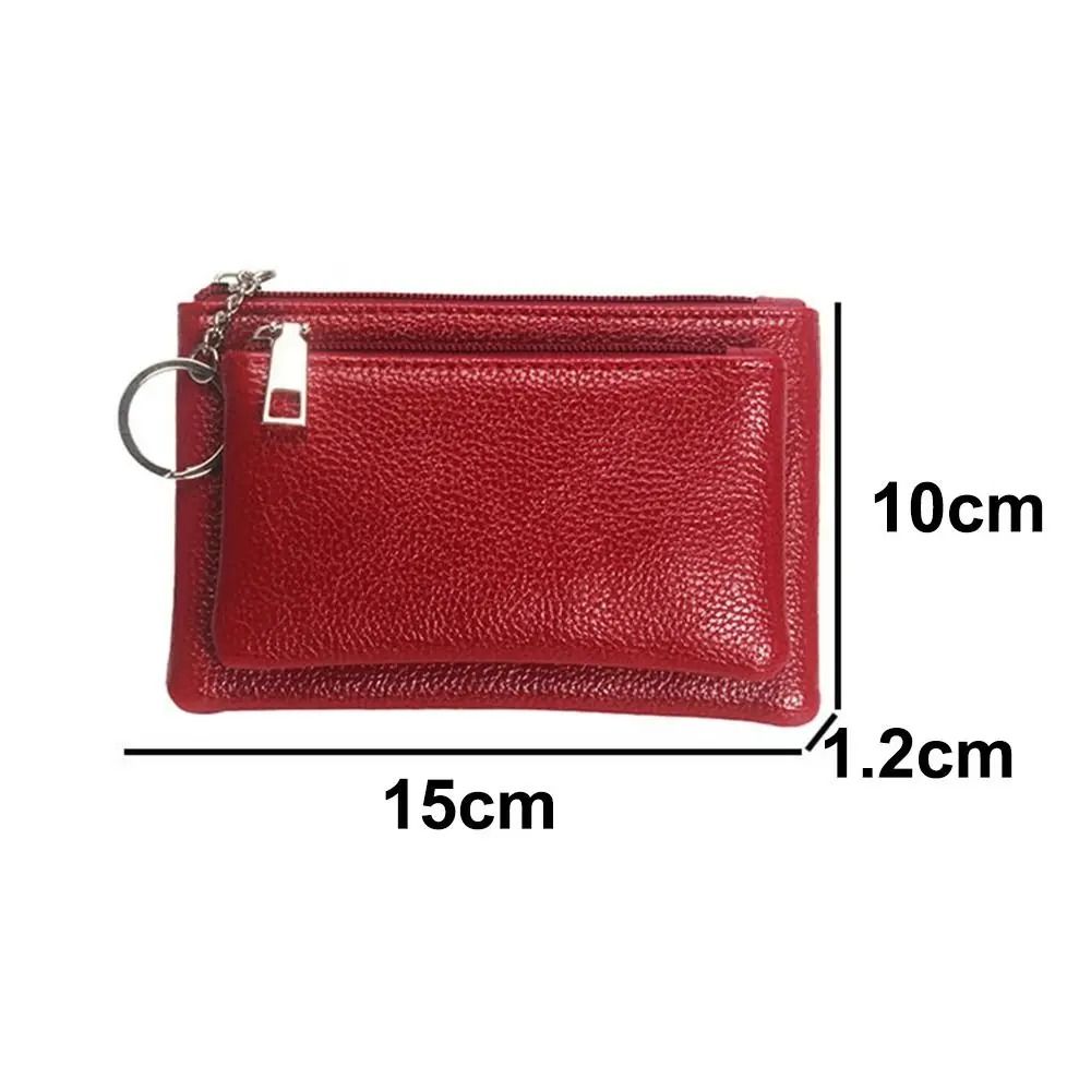 Elegant Lychee Pattern Slim Zipper Wallet