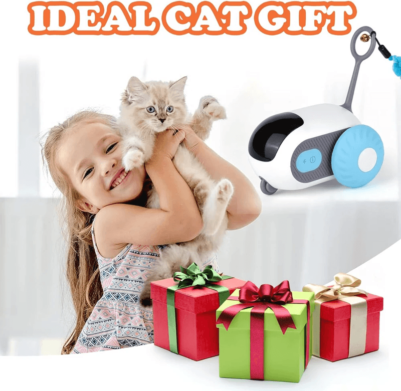 Interactive Smart Cat Toy Car with Auto and Remote Control Modes