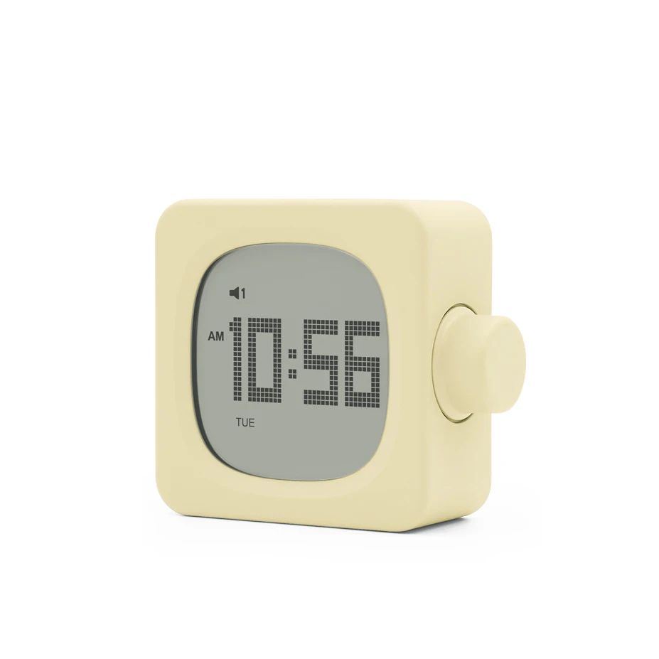 Square Digital LED Alarm Clock with USB Charger & Timer