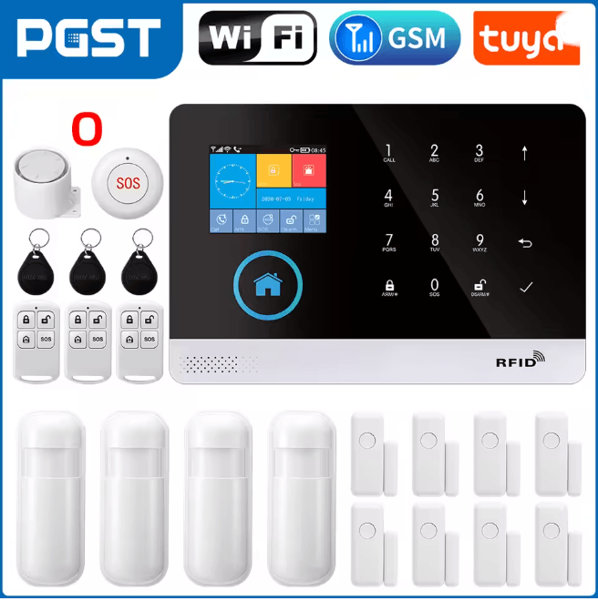 PGST Smart Home Security Alarm System Wireless GSM WIFI with App Control