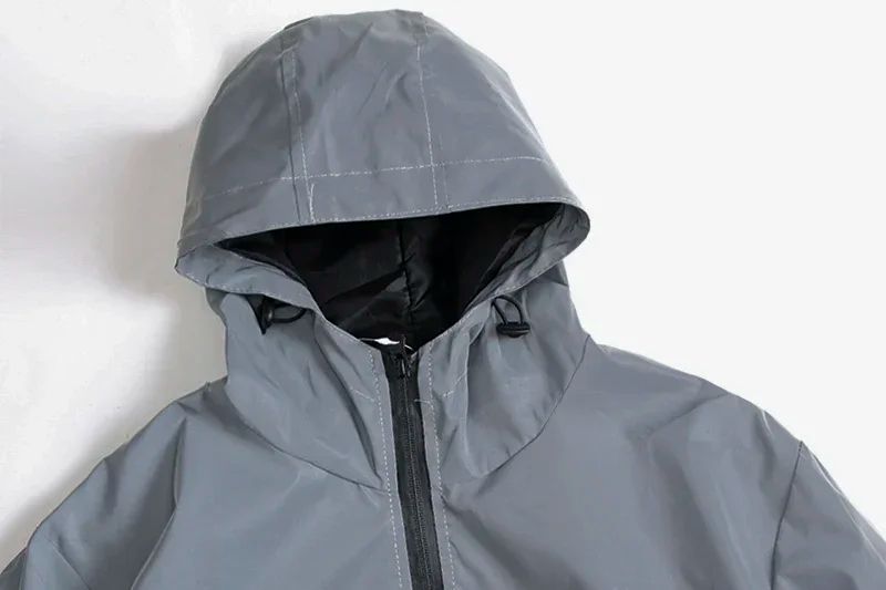 Unisex Reflective Luminous Jacket Night Glow Streetwear Coat