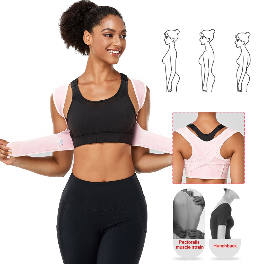 Breathable Posture Corrector Back Support Brace for Adjustable Upper Back Alignment