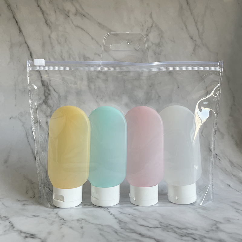Hand Cream Lotion Hose Dispenser, Bottle Set Cosmetic Face Wash, Flip Top Empty Refillable Bottles