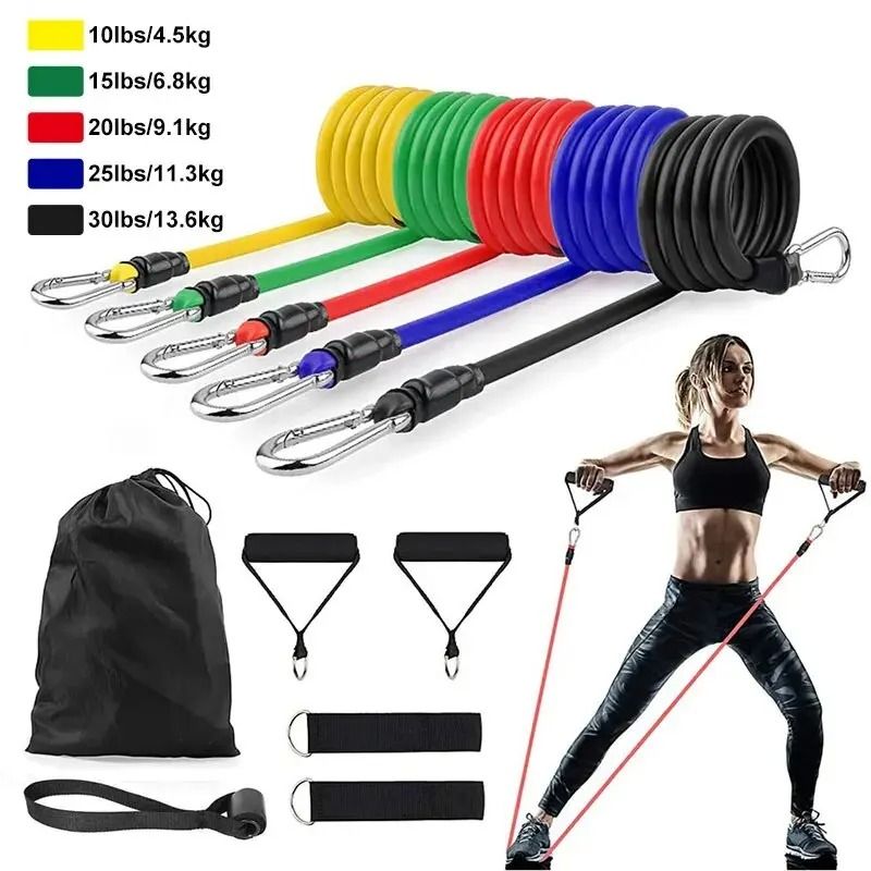 11-Piece Professional Resistance Band & Pull Rope Set