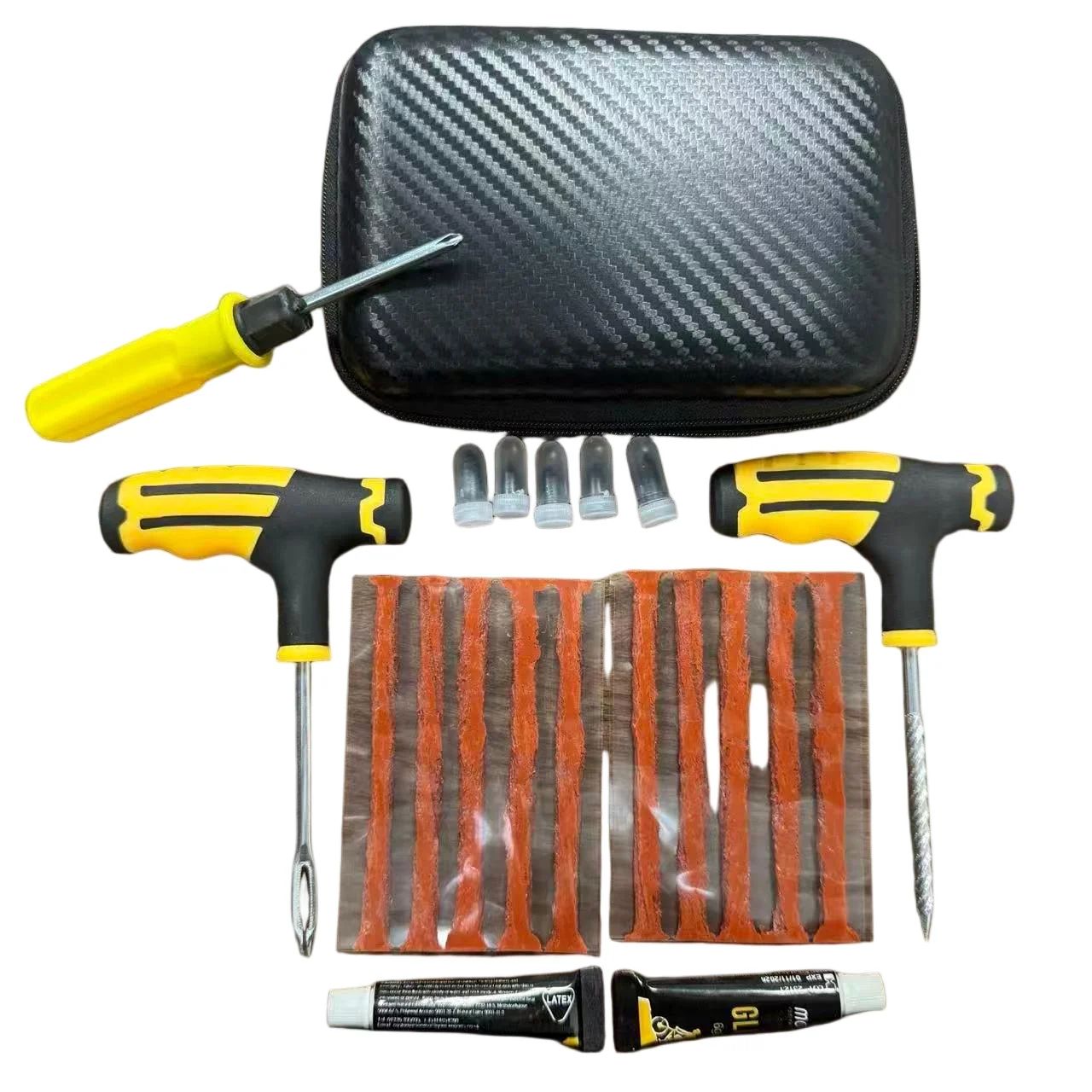 Universal Tire Repair Plug Kit – Heavy-Duty Emergency Flat Tire Fix Tool for Cars & Motorcycles