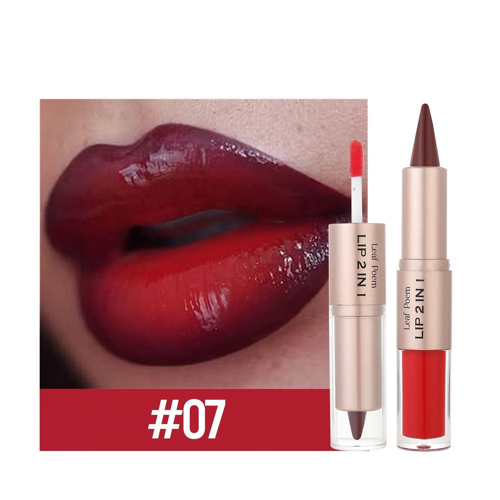 2-in-1 Plumping Lip Contour & Glaze | Double-Head Crystal Lip Gloss Set