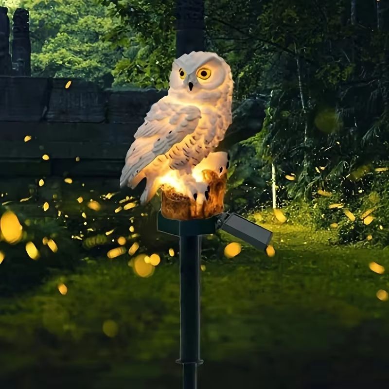 Solar Owl Garden Light Waterproof Outdoor Landscape Pathway Lamp