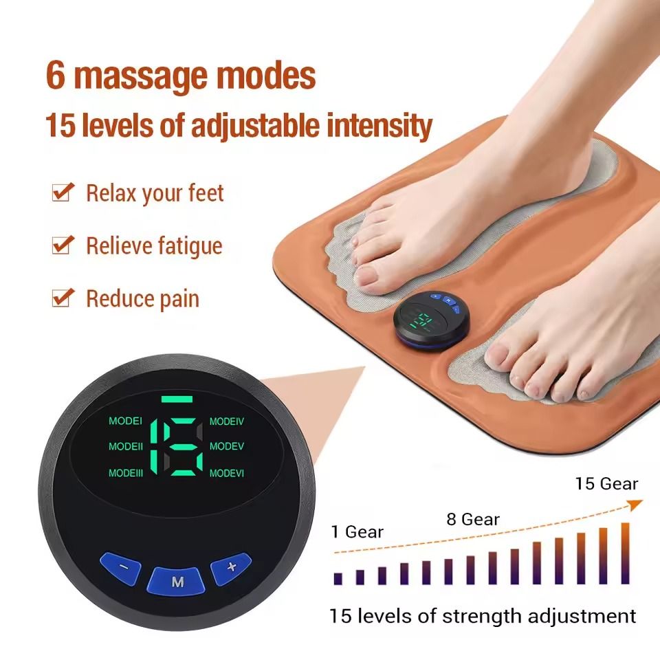 Rechargeable Smart 3D Foot Massage Pad for Circulation and Relaxation