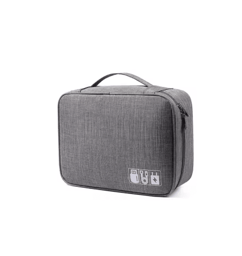 Portable Waterproof Cable Organizer Pouch Travel Storage Bag for USB Cables Chargers and Electronics