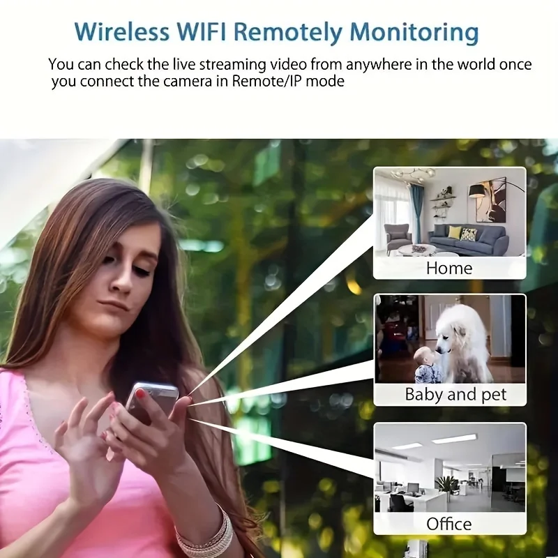 WiFi Mini Camera HD, Indoor Baby Monitor, Security Surveillance, Night Vision IP Cam, Audio Video Recorder