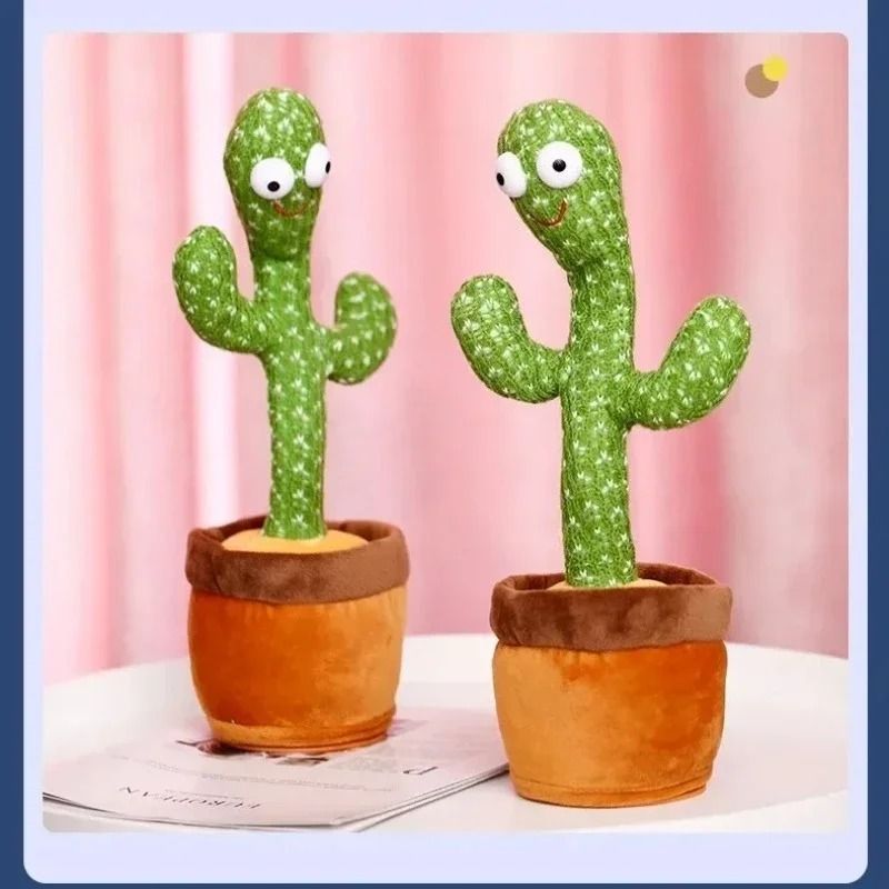 Interactive Dancing Cactus Plush LED Voice Replay Toy