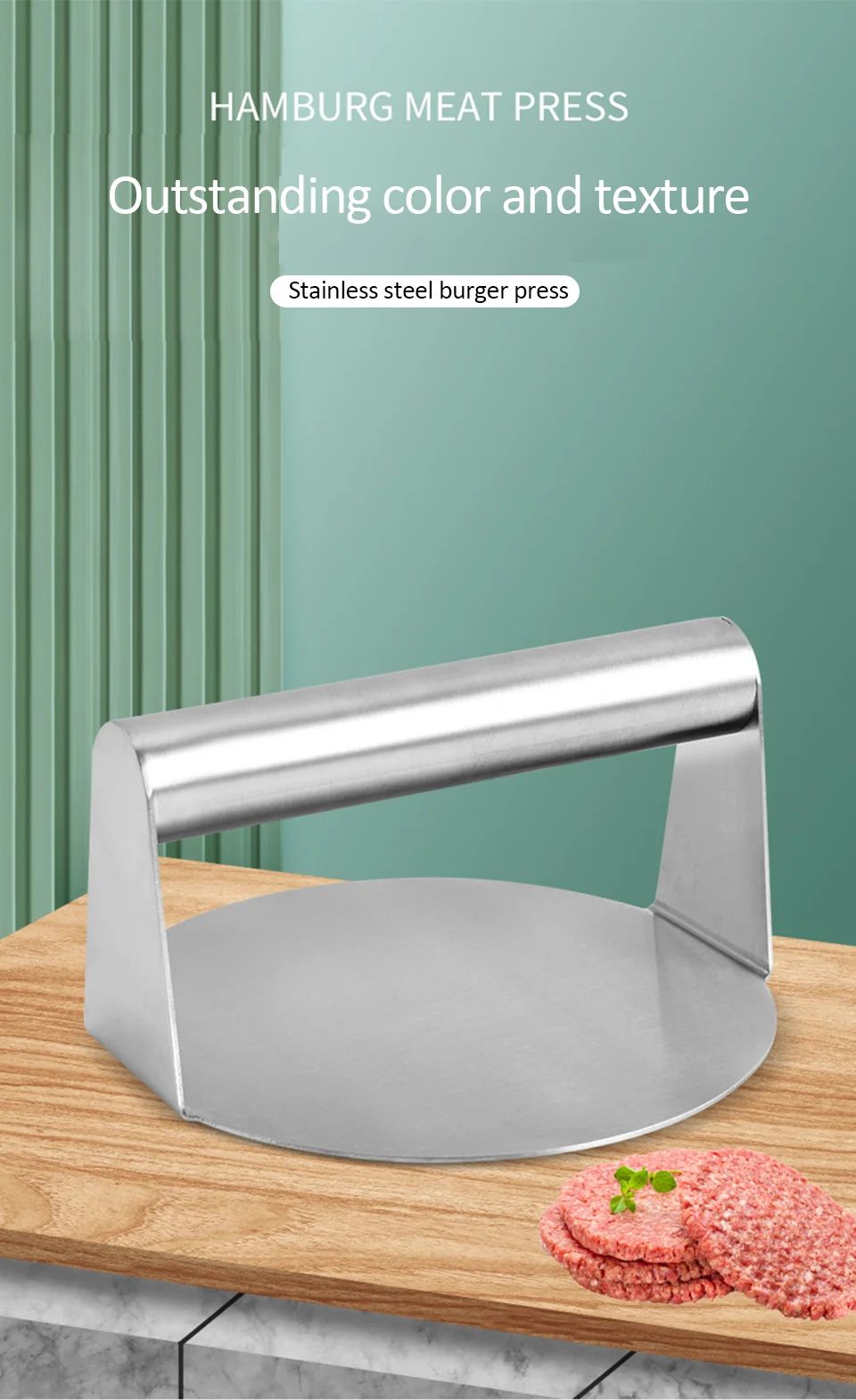 Stainless Steel Burger Press And Patty Maker