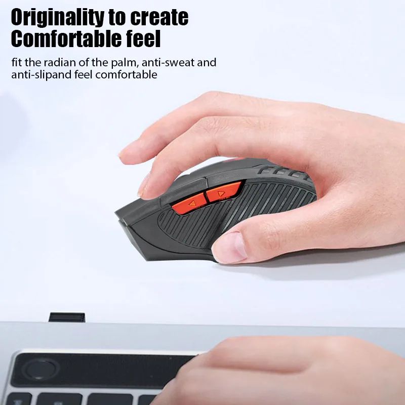 SwiftClick 1600 DPI Wireless Gaming Mouse – 2.4G Optical USB Computer Mouse with 6 Buttons