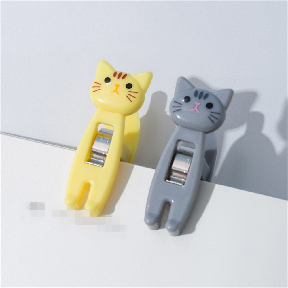 Cute Cartoon Cat Clips Multipurpose Snack Sealing and Bookmark Clips Set