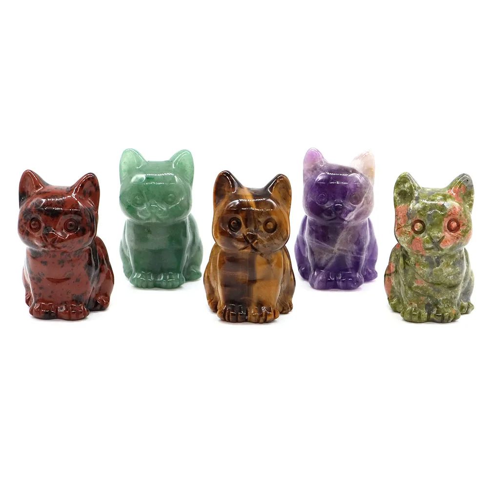 Amethyst Crystal Cat Statue