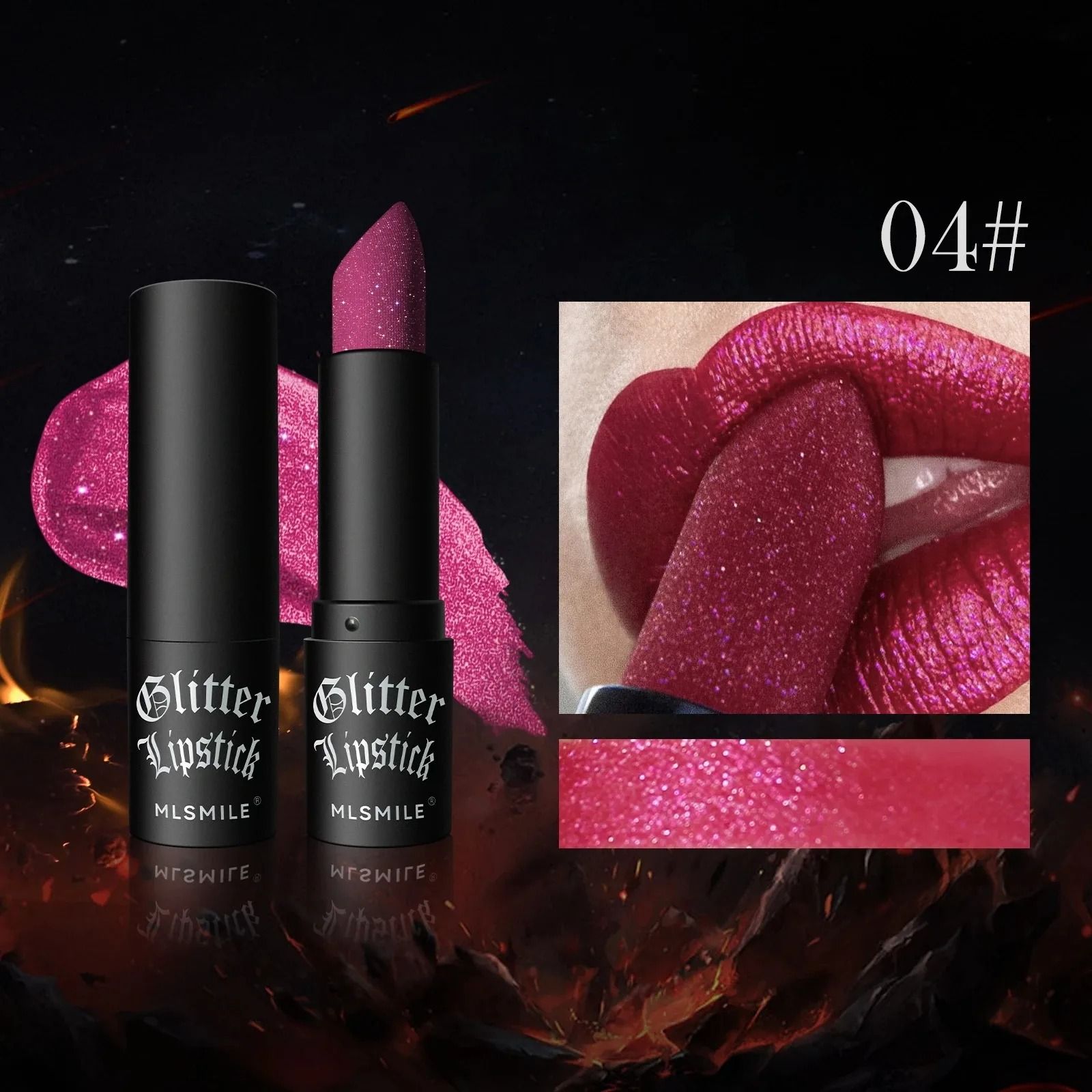Diamond Shimmer Matte Glitter Lipstick