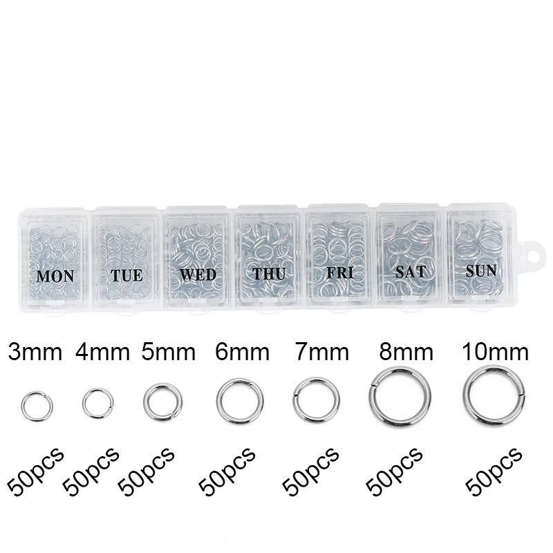Jewelry Making Kit with Stainless Steel Jump Rings Clasps and Earring Hooks