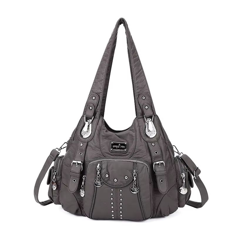 Angelkiss PU Leather Women's Handbag Shoulder Bag Large Fashion Satchel