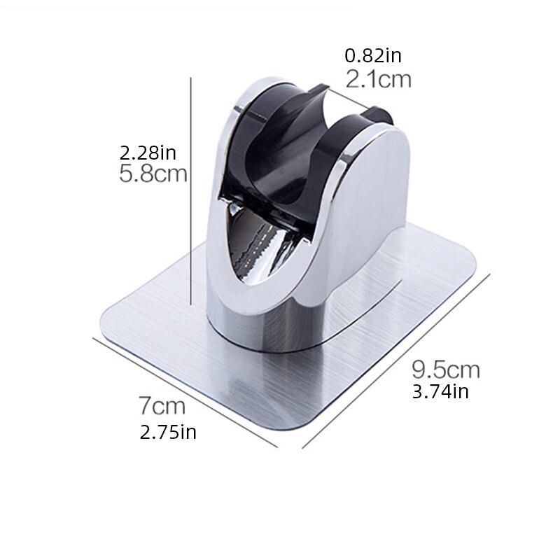 Adjustable Shower Head Holder No Drill Self Adhesive Wall Mounted Bracket