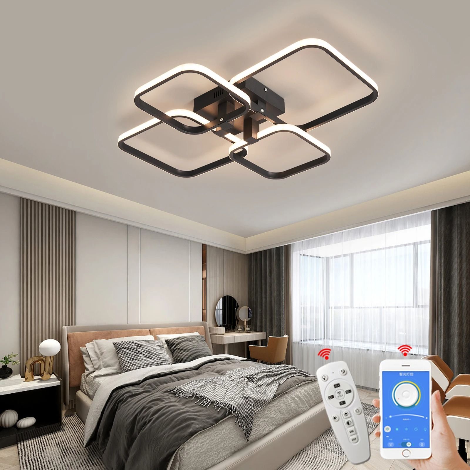Modern Architectural LED Chandelier | Professional Geometric Linear Ceiling Light Fixture