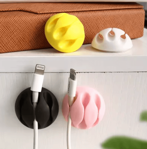 Multi-Piece Desk Cable Organizer Clips for Neat & Tangle-Free Setup