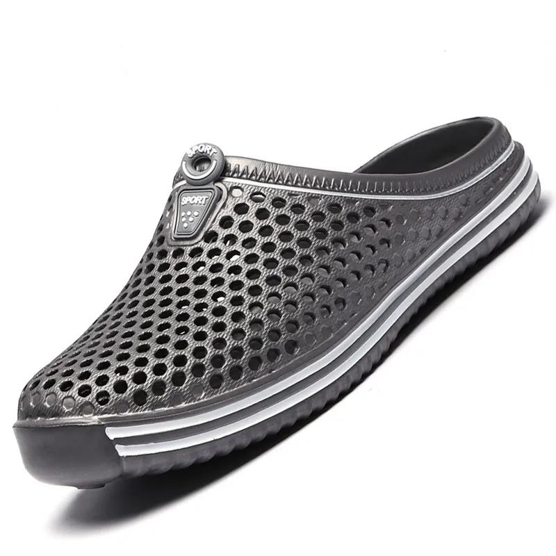 Summer Outdoor Beach Shoes for Men, Comfortable Pool Sandals, Slip On Garden Clogs, Casual Water Shower Slippers, Unisex