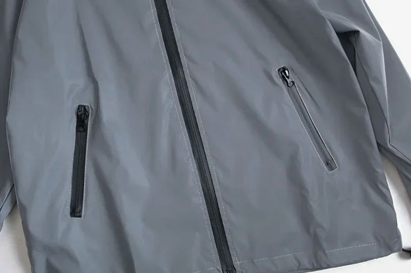 Unisex Reflective Luminous Jacket Night Glow Streetwear Coat