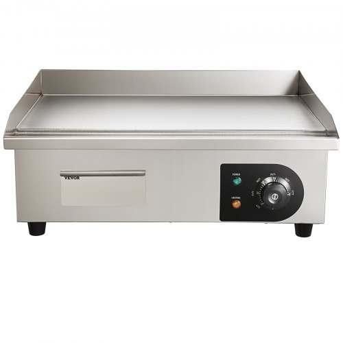Commercial Electric Griddle Flat Top Grill with Adjustable Temperature Stainless Steel Countertop BBQ Plate