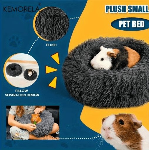 Ultra Soft Plush Small Pet Nest Cozy Warm Hamster Sleeping Bed with Non Slip Base