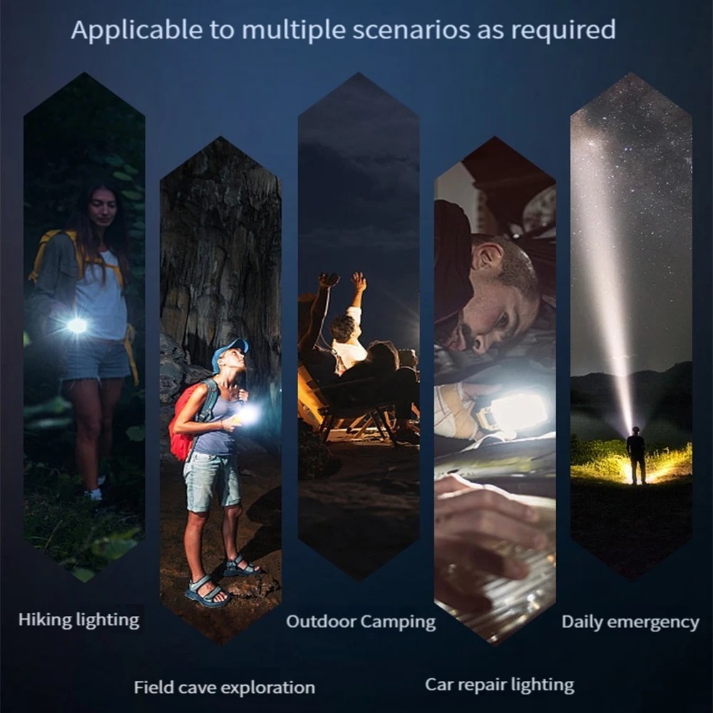 Ultra Bright LED Tactical Flashlight USB Rechargeable Long-Range Lantern