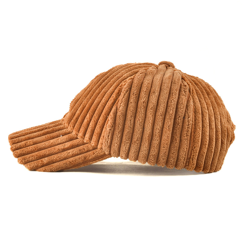 Female Hip Hop Cap, Corduroy Winter Hats for Women, Autumn Winter Baseball Cap