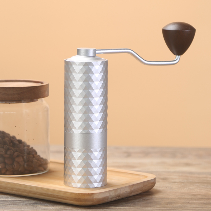 Upgrade Manual Coffee Grinder, Professional CNC Stainless Steel Burr Grinder with Diamond Adjustment