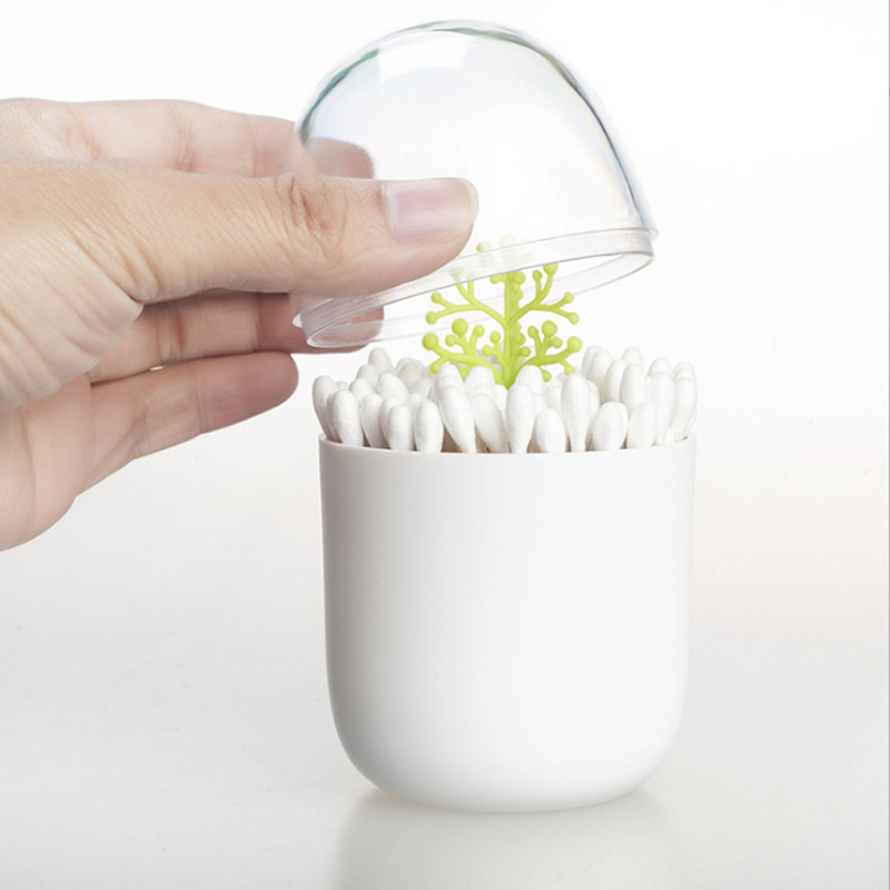 Toothpick Box, Cute Cartoon Dustproof Plastic Holder, Cotton Swab Case Dispenser