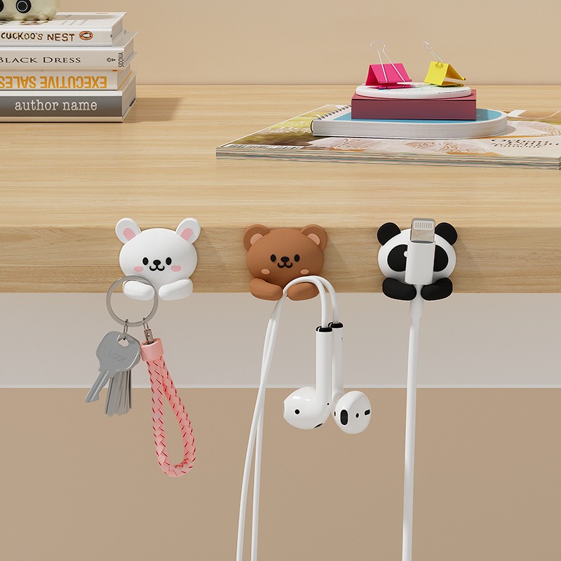 Desk Cable Tidy, Cute Cable Holder for Table Protector, Cable Organizer for Home or Office