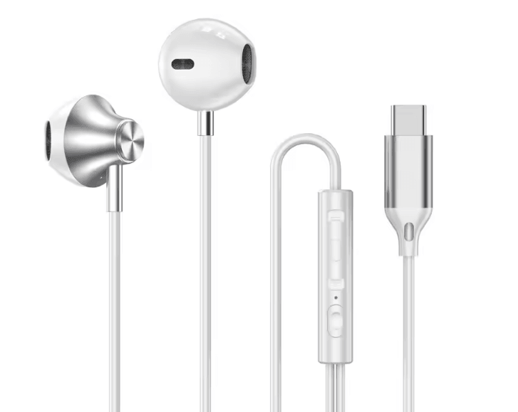 USB C Wired In Ear Headphones with HiFi Sound and Inline Control