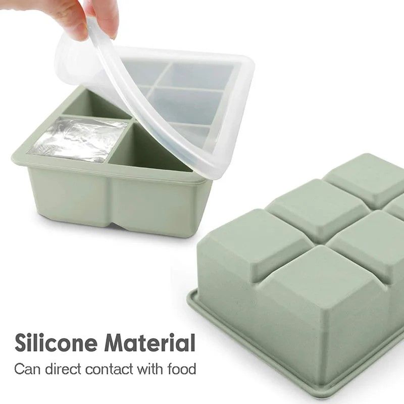 ArcticSquare Premium Silicone Ice Cube Tray with Leak-Proof Lid
